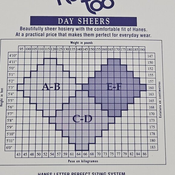 Hanes Too Day Sheers Sandalfoot Barely There Style 117 Size CD Vintage NOS - Picture 7 of 7